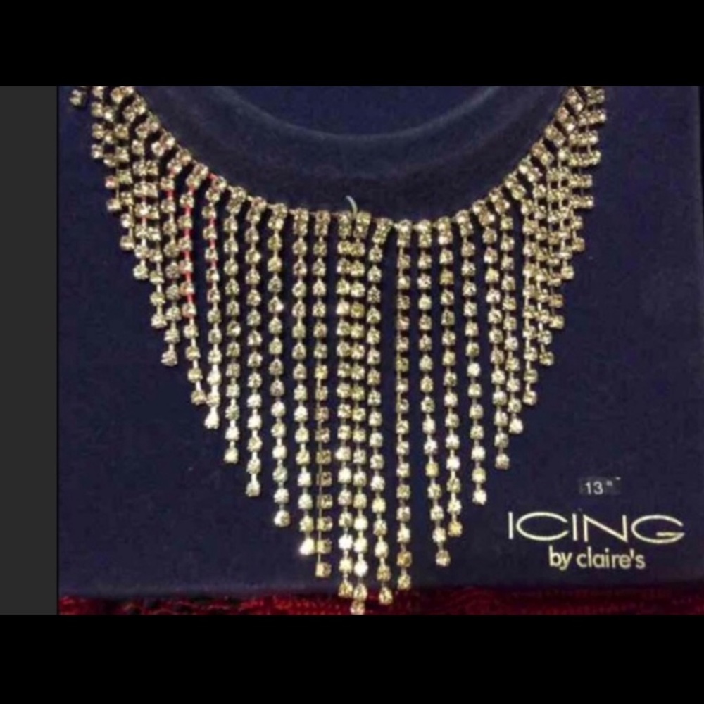 NEW Waterfall of genuine Austrian crystal Necklace